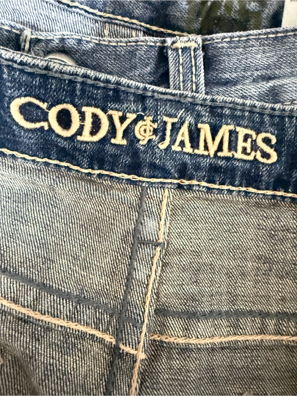 Cody James Men's Bootcut Jeans in Faded Blue - Picture 5 of 6